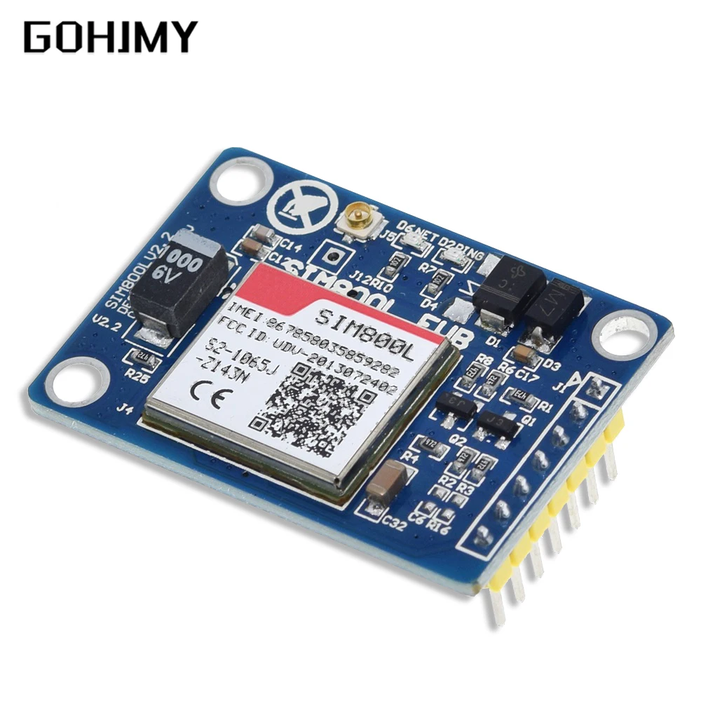 Фото SIM800L GPRS GSM модуль с антенной PCB Micro SIM плата Quad Band для Arduino красный/синий Sim800L с антенной №3