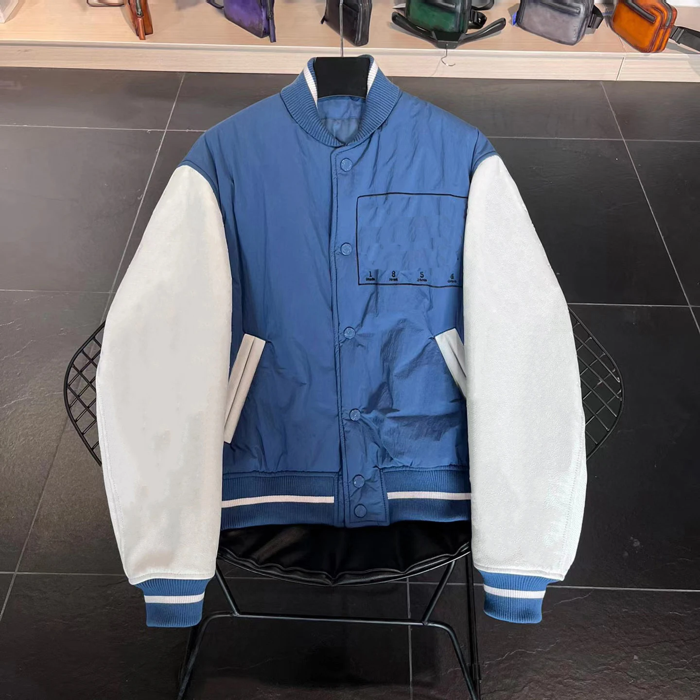 

NIGO Leather Contrast Long Sleeve Jacket Coat #nigo4992