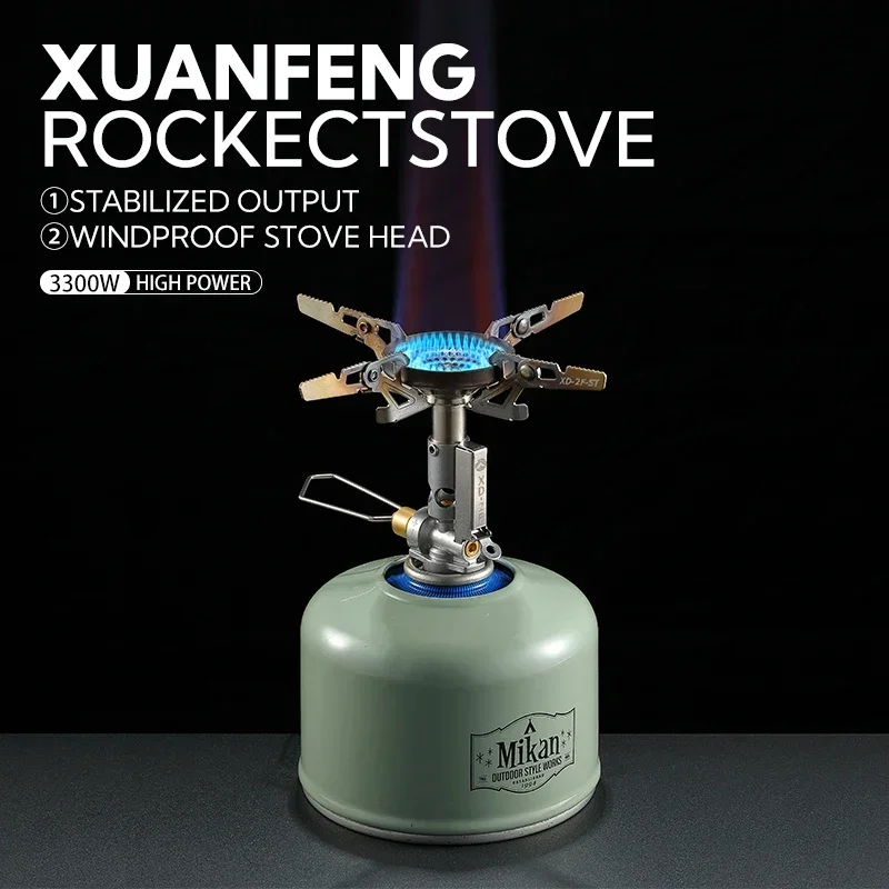 Портативная походная плита с регулятором давления мини-бутановая газовая