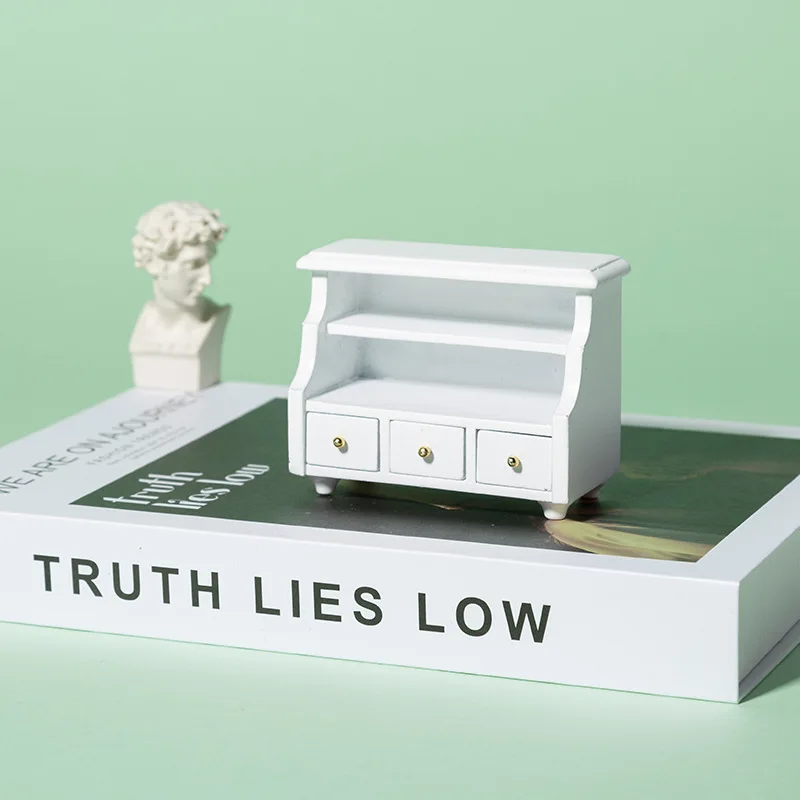 1/12 миниатюрная мебель для кукольного домика деревянный Туалет полка ванной шкаф