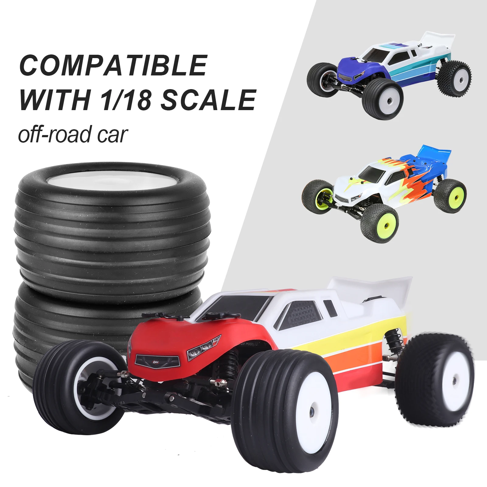 Фото Предварительно склеенные передние шины HobbyPark с колесами в сборе для Losi Mini-T 2.0 Mini B, запасные части LOS41010 №5