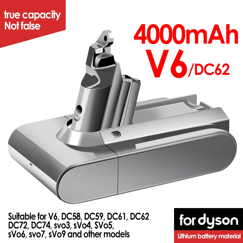 

Для пылесоса Dyson v6 v v7 v8 v10, 6000 мАч, 21,6 в, сменная литий-ионная батарея V6 965874-02, перезаряжаемая батарея, аккумуляторная батарея, батарейный отсек