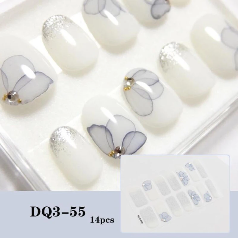 Наклейки для дизайна ногтей Осень-зима 3D лазер полное покрытие клейкие обертки