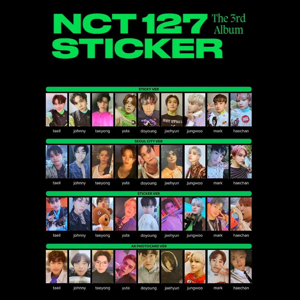

Kpop NCT127 The 3rd наклейки в альбом Photocards