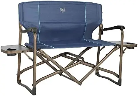 

Camping Chair with Foldable Side Tables and Cup Holders Heavy Duty Supports 600 lbs for Outdoor, Lawn, Picnic, Fishing, Grey