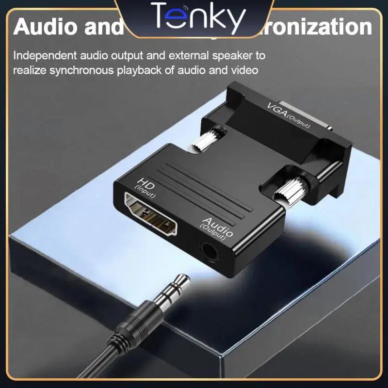 

Portable Vga To Hd Adapter Ultra-small 1080p Hd 1080p Vga To -compatible Converter With Audio