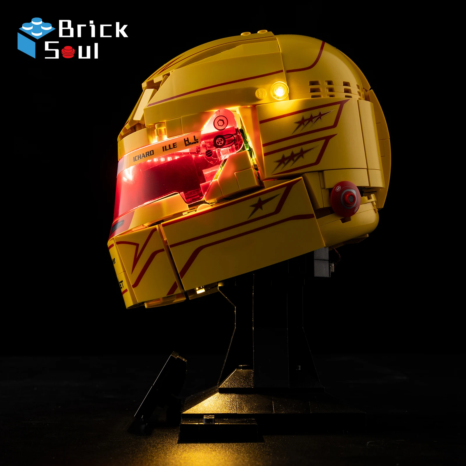 Фото Комплект светодиодной подсветки BrickSoul, подходящий для LEGO Scuderia Ferrari HP Lewis Hamilton Helmet 43014 43017 43022 43023 №2
