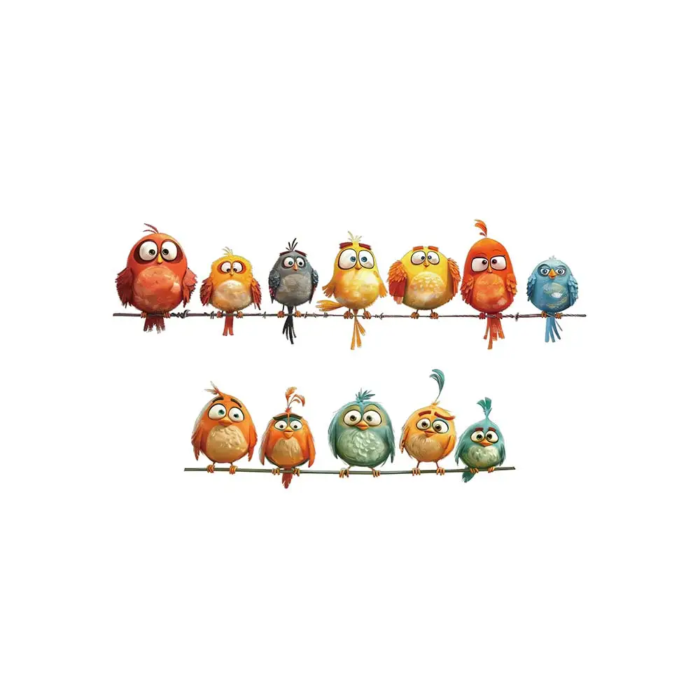 

Настенные наклейки ПВХ "Милая птица с мультяшной планкой"