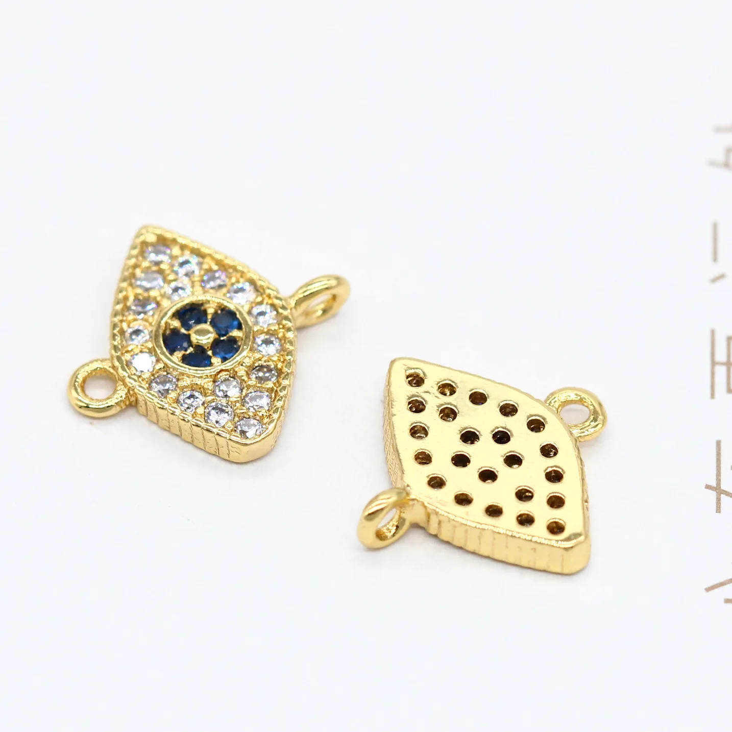 4 предмета в комплекте из 14-каратного золота с Цвет латуни и циркон греческий глаз