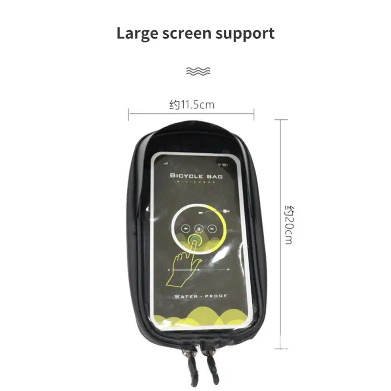 

Larger Capacity Riding Bag Carbon Pattern Sensitive Touch Bicycle Packet Disassemble Quickly Hard Shell Tube Package Waterproof