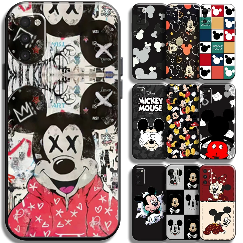

New Disney Mickey Minnie Mouse Phone Case For Samsung Galaxy M10 Liquid Silicon Cover Back Black TPU Cases Soft Funda