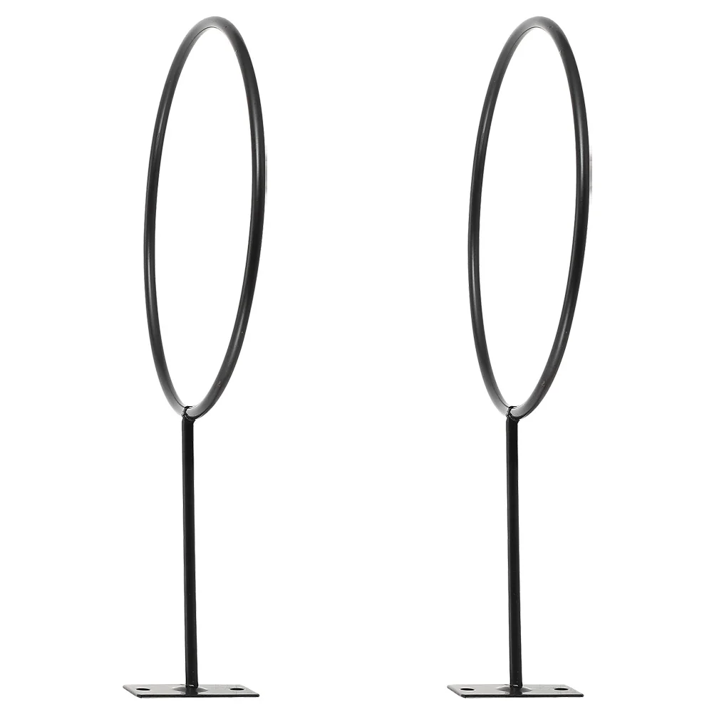 

2 Pcs Ball Bracket Football Stand Iron Balls Wall-mounted Wall Mounted Basketball Hoop Hat Hanging Hats Display Holder Showing