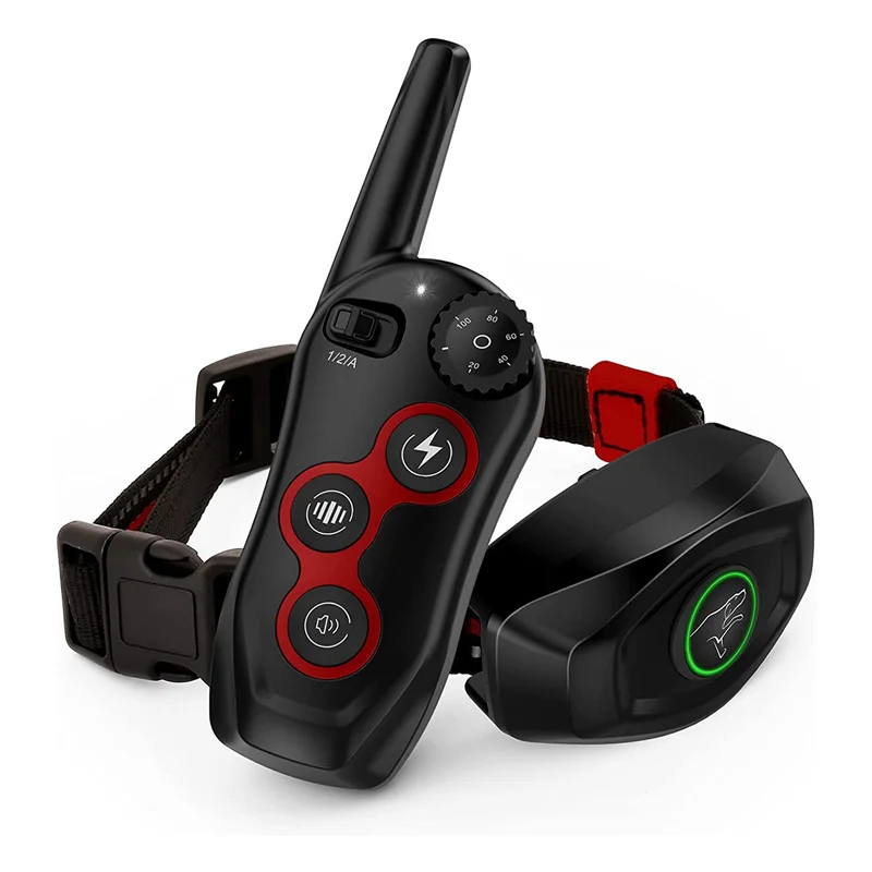 

Dog Training Collar,2 in 1 Dog Automatic Bark Stop Collar with Remote Range 1300Ft, 3 Training Modes, Electric Collar