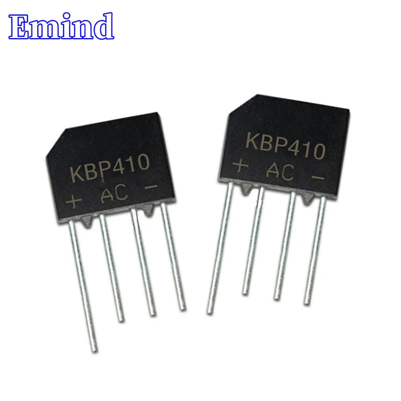 

50/100/200/500/1000Pcs KBP410 Bridge Rectifier KBP410G Flat Bridge 4A/1000V DIP-4 Bridge Stack