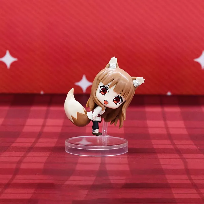 Фото Оригинальная фигурка аниме BUSHIROAD Спайс и волк гасяпон Qversion, модель, игрушки, подарки, мультяшный персонаж, коллекционное украшение №4