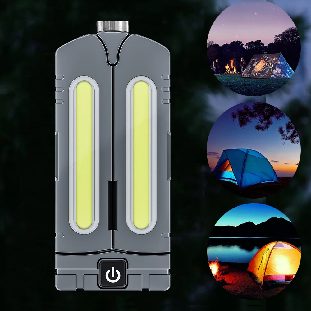 

LED COB Camping Tent Lights 5V/1A with Bracket Emergency Working Lamp Lightweight Multifunctional Foldable for Outdoor Equipment