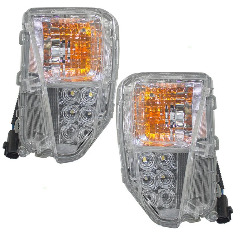 Front Fog Lamp LED Turn Signal Light W/Bulb For Prius 2012-2015 Daytime Parking Amberwhite