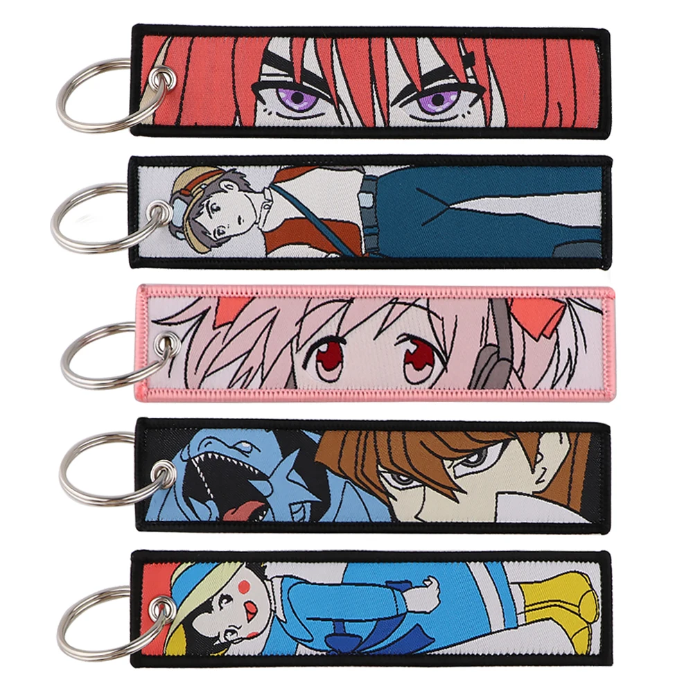 

Yu-Gi-Oh! Key Tag Jet Tag Embroidered Keychains for Women Keyring Japanese Anime Car Keys Fashion Jewelry Accessories Gifts