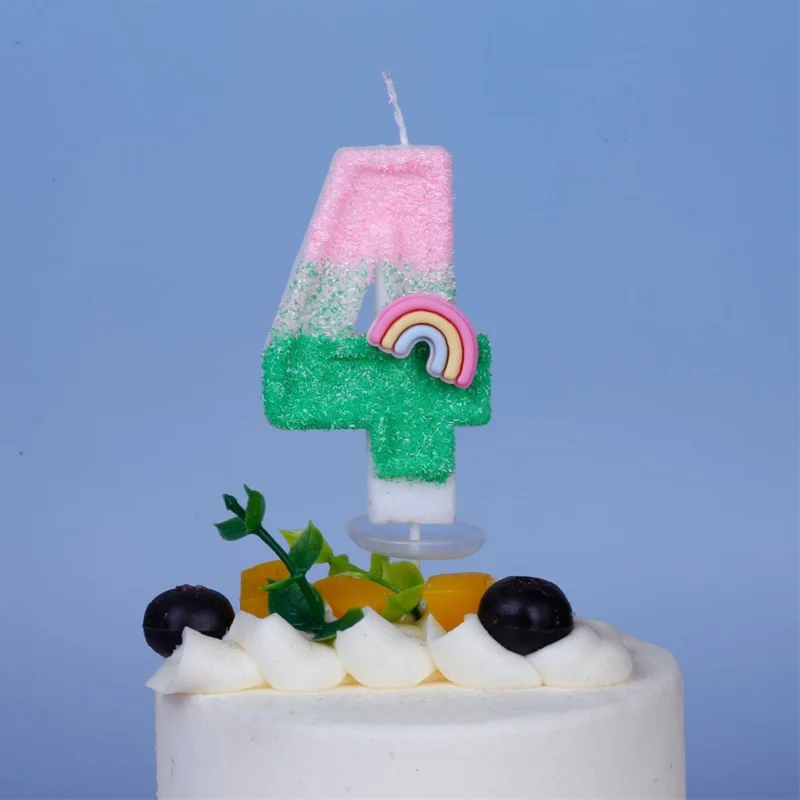 Свечи и подставки для торта девочек на день рождения забавная розовая цветная