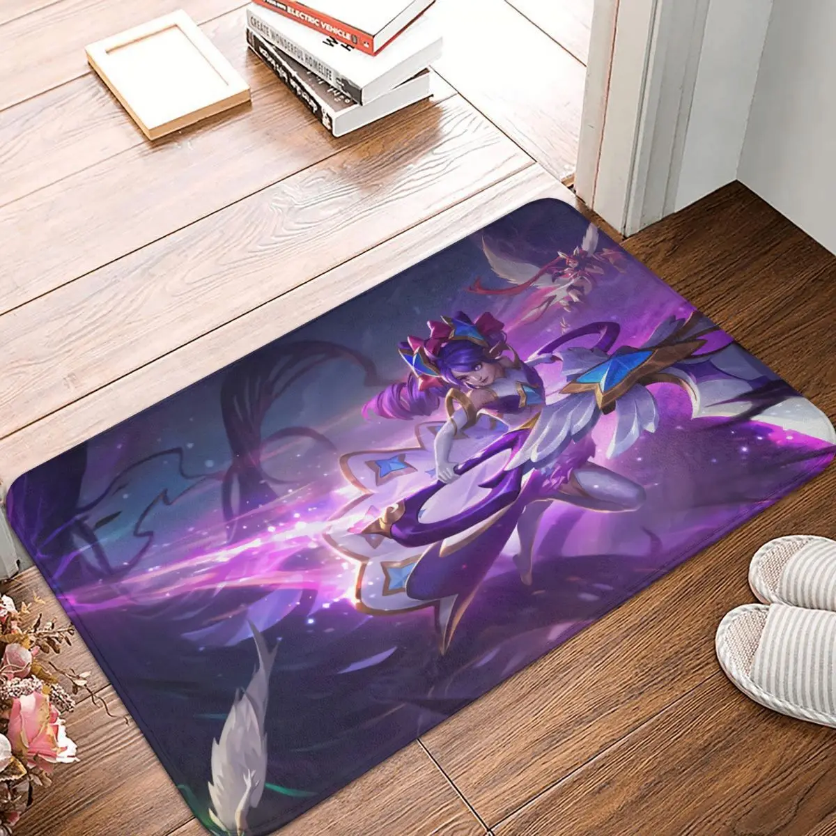 

LOL League Game Non-slip Doormat Living Room Mat Star Guardian Gwen Floor Carpet Entrance Door Rug Indoor Decorative