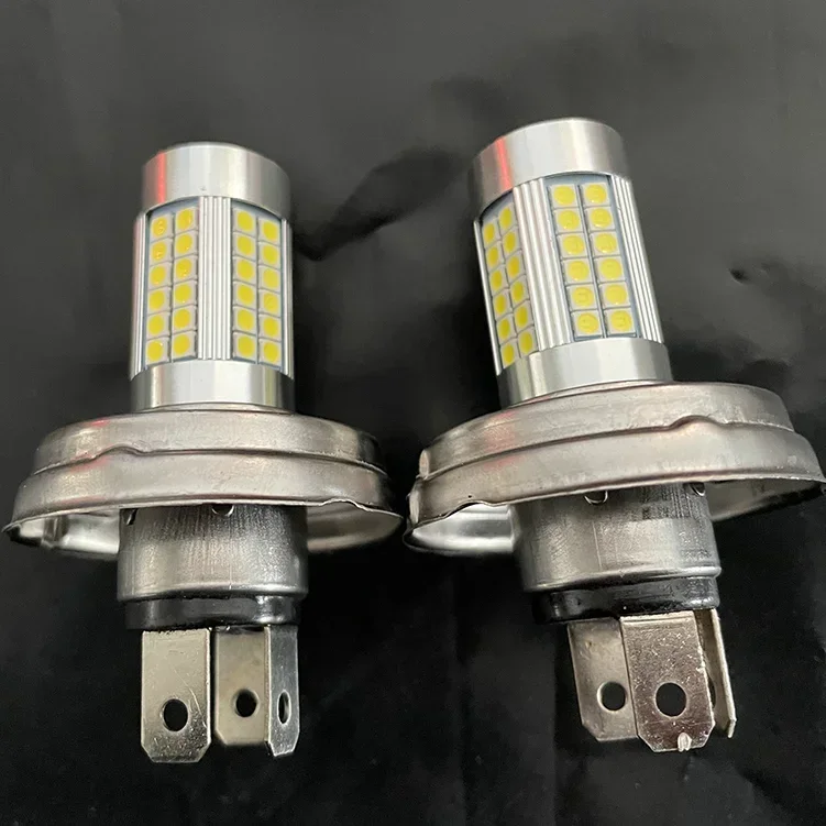 2шт светодиодный фара для мотоцикла DC 6V 10-30V 12V 24V P45T R2 3030SMD лампа 1000LM 6000K