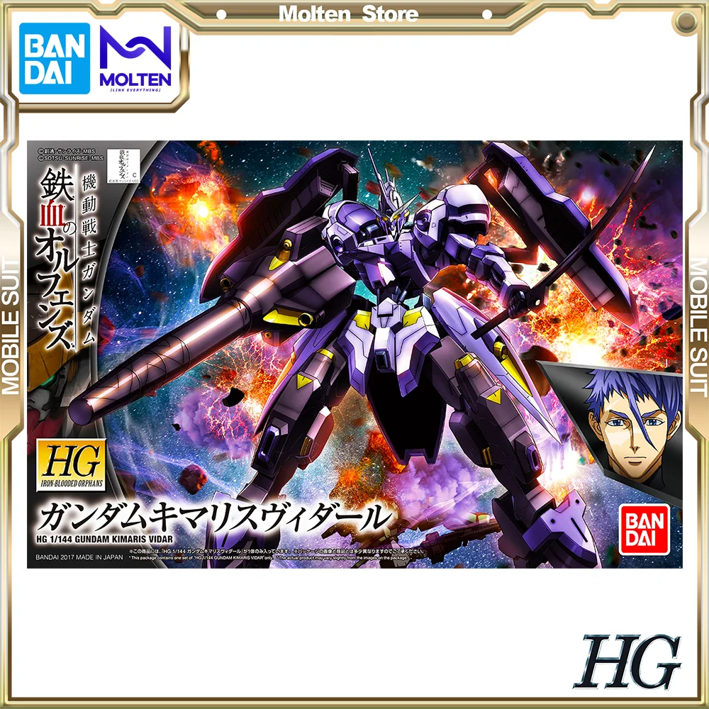 

BANDAI оригинальный HG 1/144 Gundam Kimaris Vidar мобильный костюм Gundam: Набор для сборки/сборки модели сироты с железной кровью