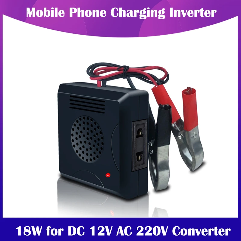 

180W Power Inverter for DC 12V AC 220V Power Converter USB Port Car Charger Adapter Phone Quick Charging Cigarette- Ligh