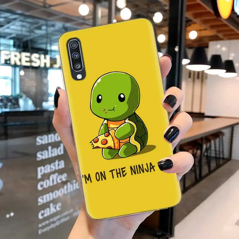 Cartoon Sea Turtle Tortoise Case For Samsung Note 20 Ultra 10 9 8 Cover For Galaxy A6 A7 A8 A9 Plus 2018 J8 A750 Coque Shell images - 3