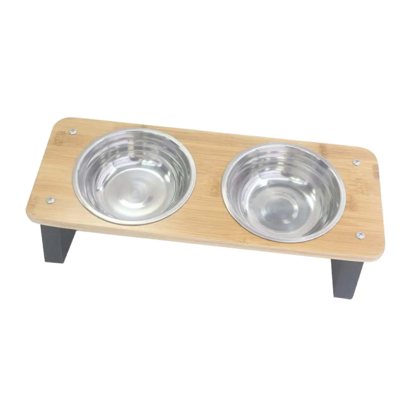 

Raised Cat Food Bowl Elevated Kitty Dish with Stand Tilted Pet Water and Feeding Double Bowls for Kitten Kitty Cats