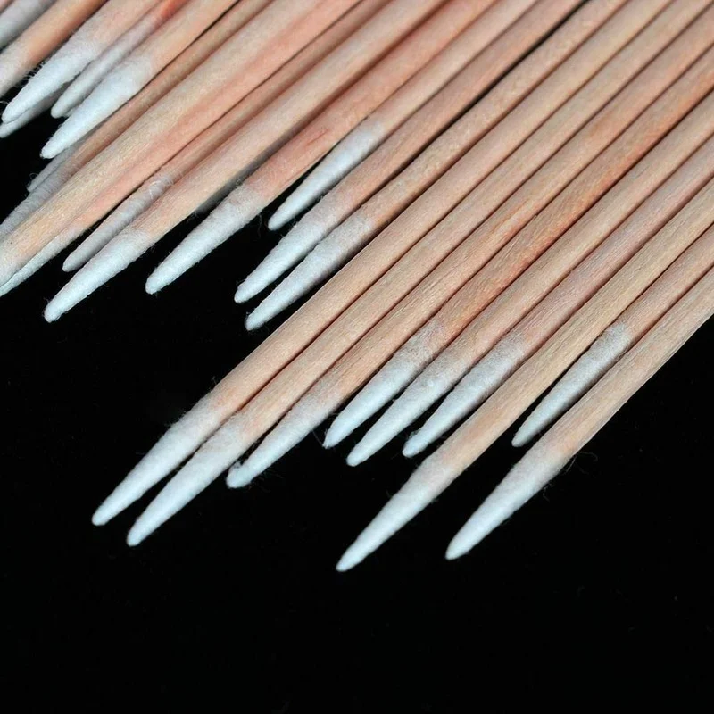 

100pcs Single Pointed Head Wooden Cotton Swab Make-up Stick for Cleaning Cosmetic Tool (7cm Length)