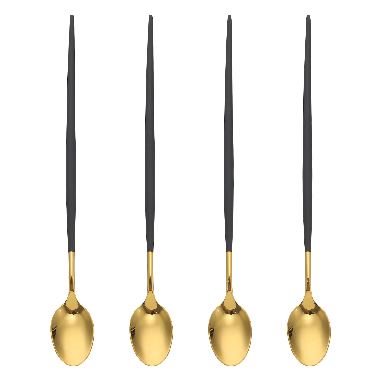 

4 Pcs Spoons Handle Spoon Ice Cream Spoon Stainless Steel Stirring Spoon Bartending Spoons for Bar Home Hotel