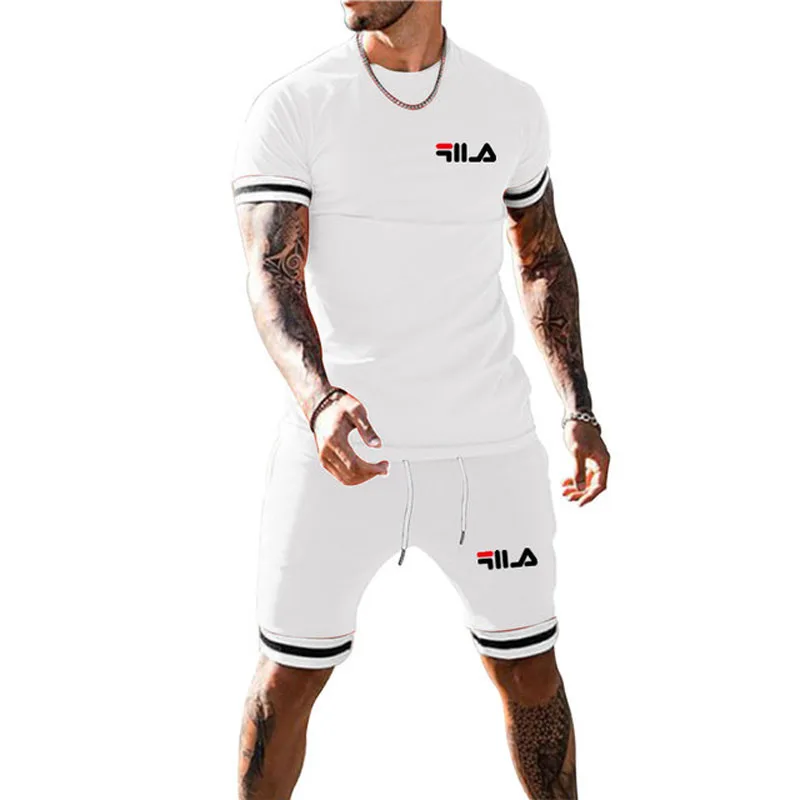 

Summer Outfits Brand Tracksuit Men Sportswear Tracksuit Men's Sports Suit T-Shirt Shorts mens short set jogging set Joggers set