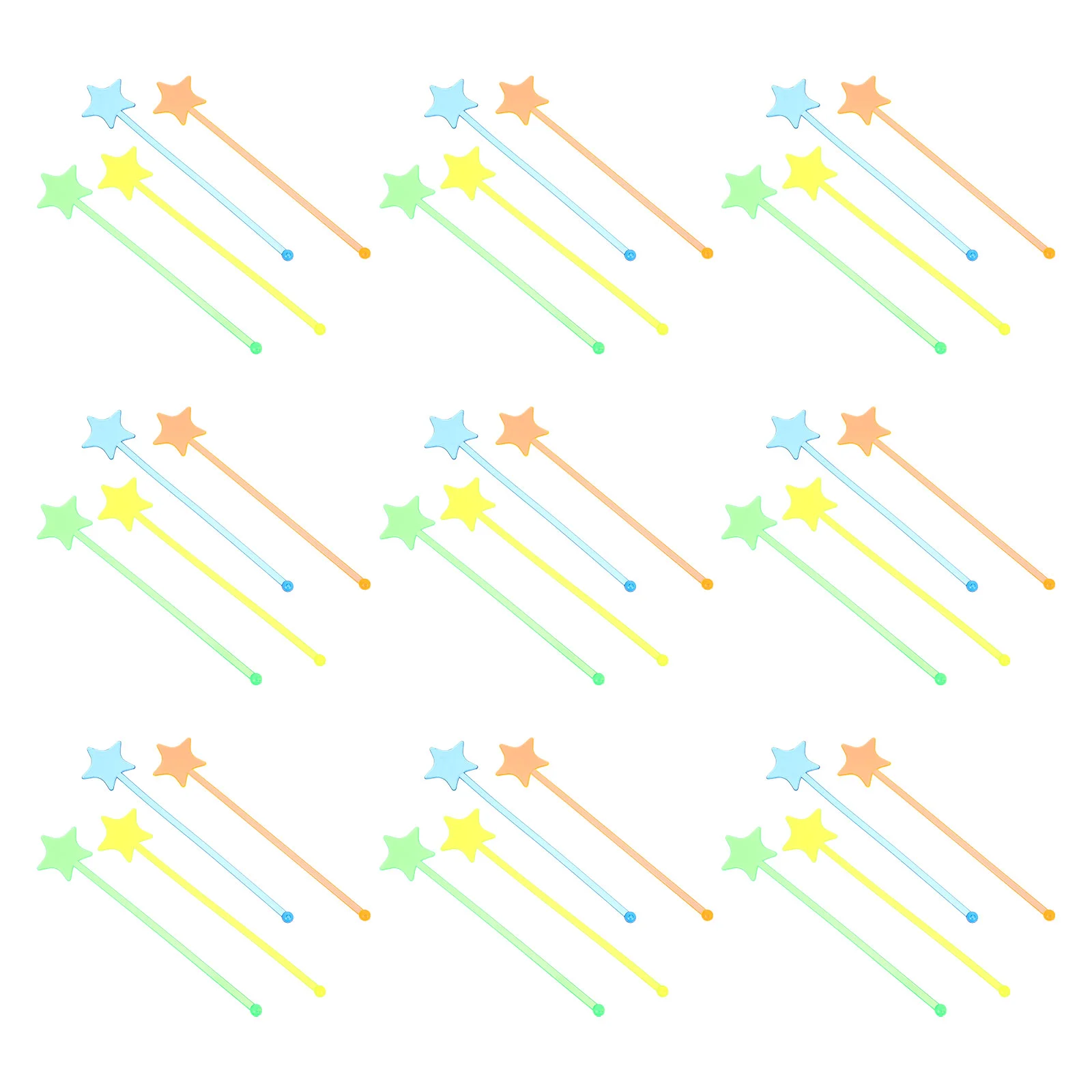 

50pcs Star Shaped Honey Sticks Stirring Sticks Bar Stirring Rods