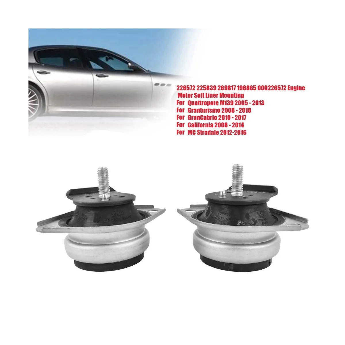 

2 шт. 226572 подшипник двигателя для Quattropote granтуризма GranCabrio 269817 196865