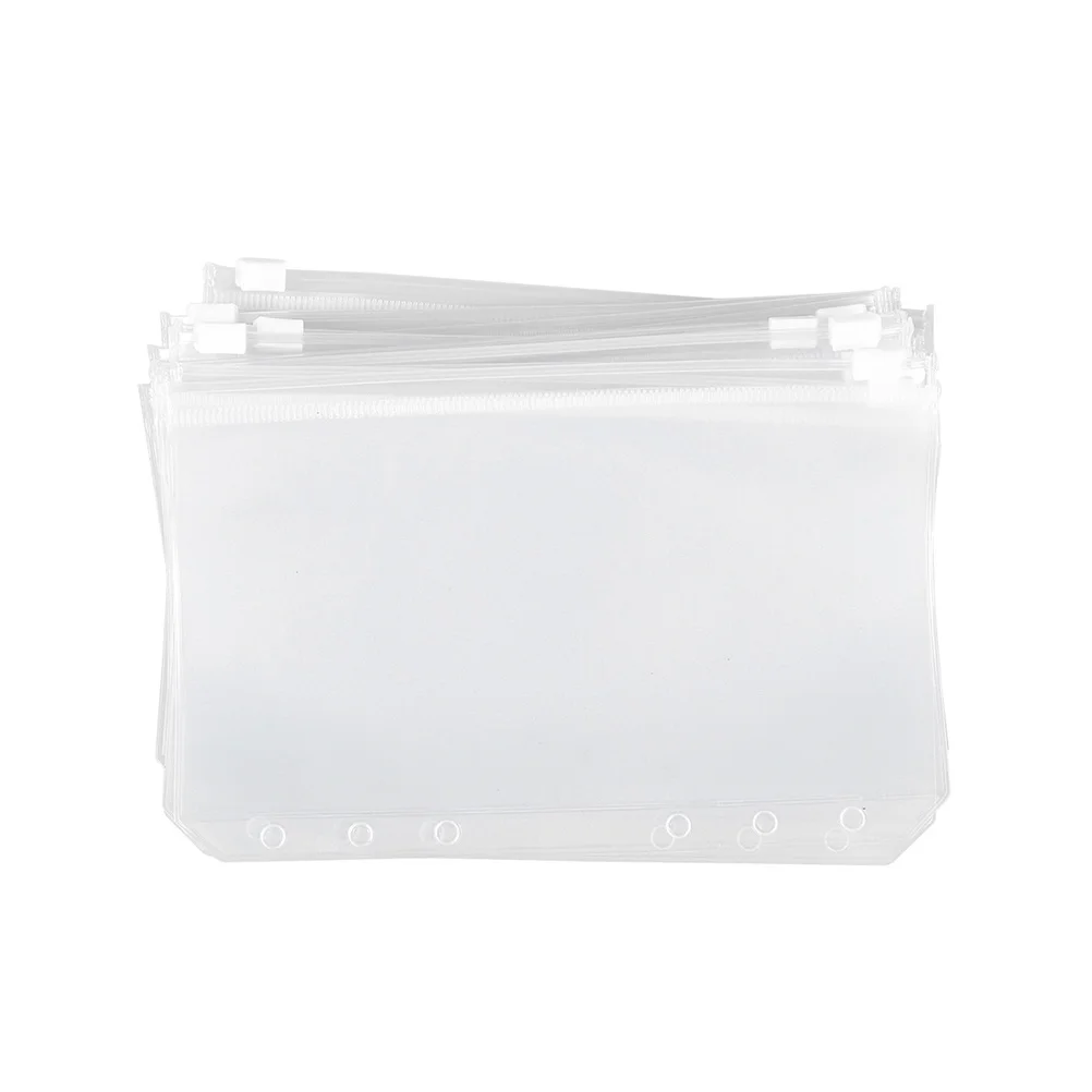 

10Pcs A6 File Document Folder Transparent Button Document Storage Organizer for Files Documents (17x11cm)