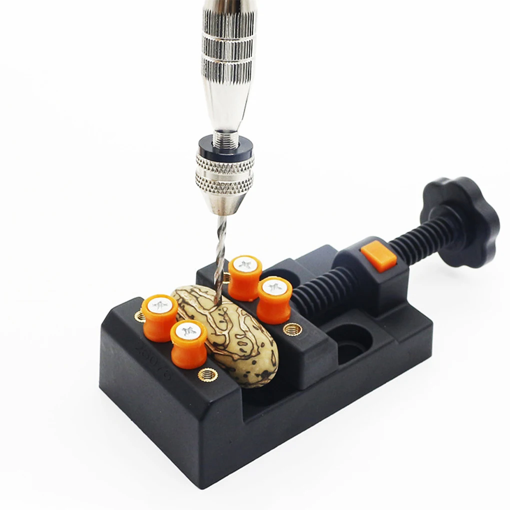 

Table Vise Press Clamp Adjustable Compact Size Simple Operation Professional Mini Drill Repair Supplies 8 Holes