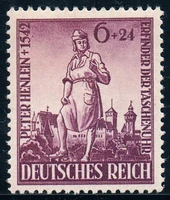 1pcsset new germany post stamp 1942 pocket watch inventor henry rhine postage stamps mnh