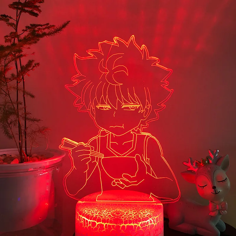 

Hunter X Hunter Killua Led Light Hxh Led Night Light Anime Gift Acrylic Neon for Kids Bedroom Decor 3d Lamp Killua Cute
