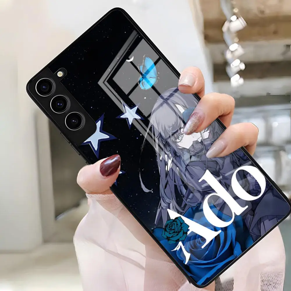 Фото Чехол для телефона Ado Kyogen X Uta для Samsung S26 S25 Plus S20 S20 Plus S22 Ultra S23 FE S21 Plus S21 Ultra, стеклянная крышка №4