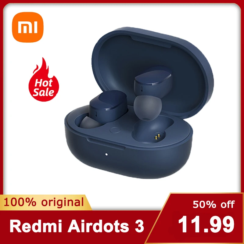 

In Stock Xiaomi Redmi AirDots 3 Wireless Earphones Bluetooth 5.2 AptX Adaptive Stereo Bass With Mic Handsfree TWS Earbuds