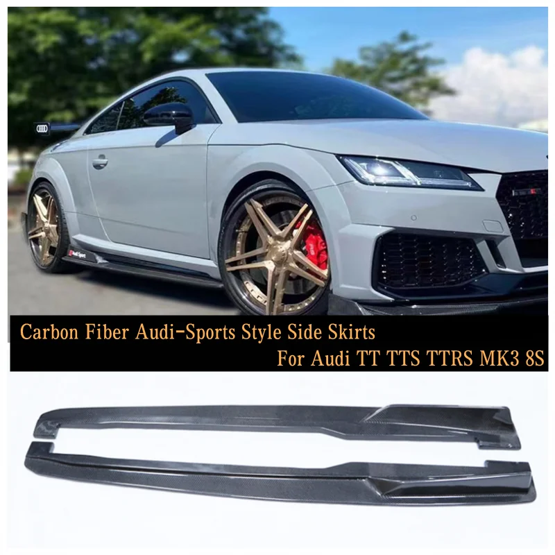

For Audi TT TTS TTRS MK3 8S 2015-2022 High Quality Carbon Fiber Audi-Sports Performance Style Side Skirts Splitters Cover