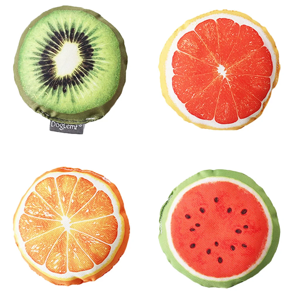 

4Pcs Cat Catnip Fruit Toys Adorable Fruits Modeling Catnip Toys Bell Design Catnip Toys Kitten Toys
