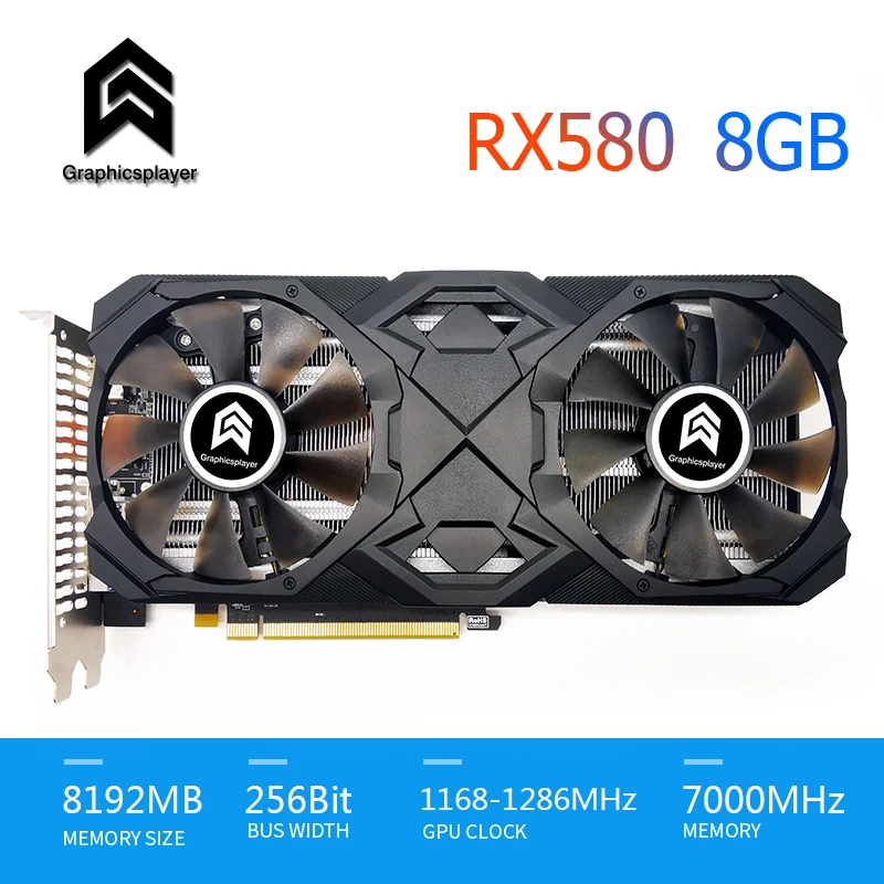 Видеоплеер для компьютера, видеокарты 8 Гб RX 580 серии 2048SP GDDR5 ...