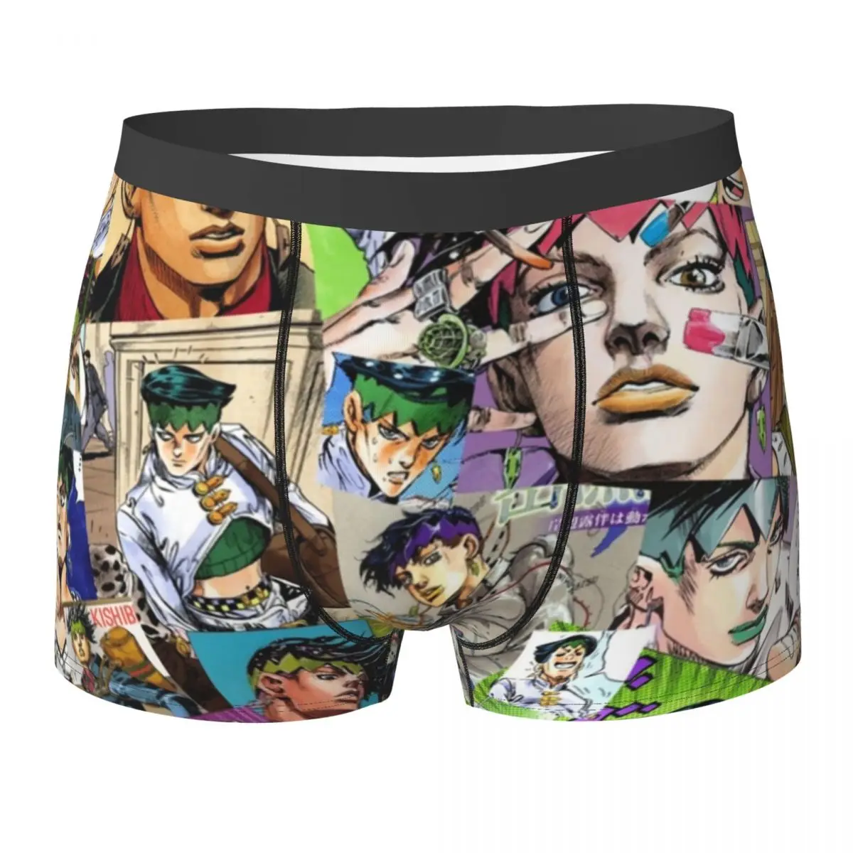 

Jojo Bizarre Underwear JJBA - Rohan Kishibe - Collage Males Boxer Brief Funny Trunk Hot Printed Oversize Underpants