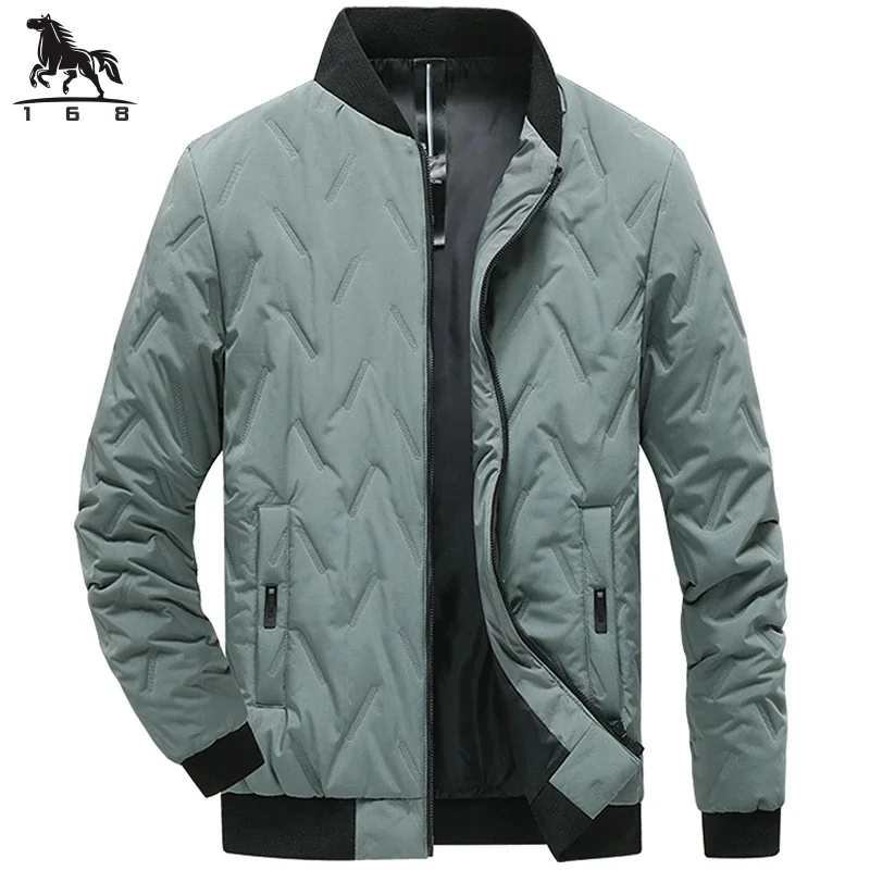 

Мужская парка с воротником-стойкой, зимняя новая пуховая куртка, теплые куртки, мужское деловое пальто для отдыха, однотонное бейсбольное Пальто 5XL