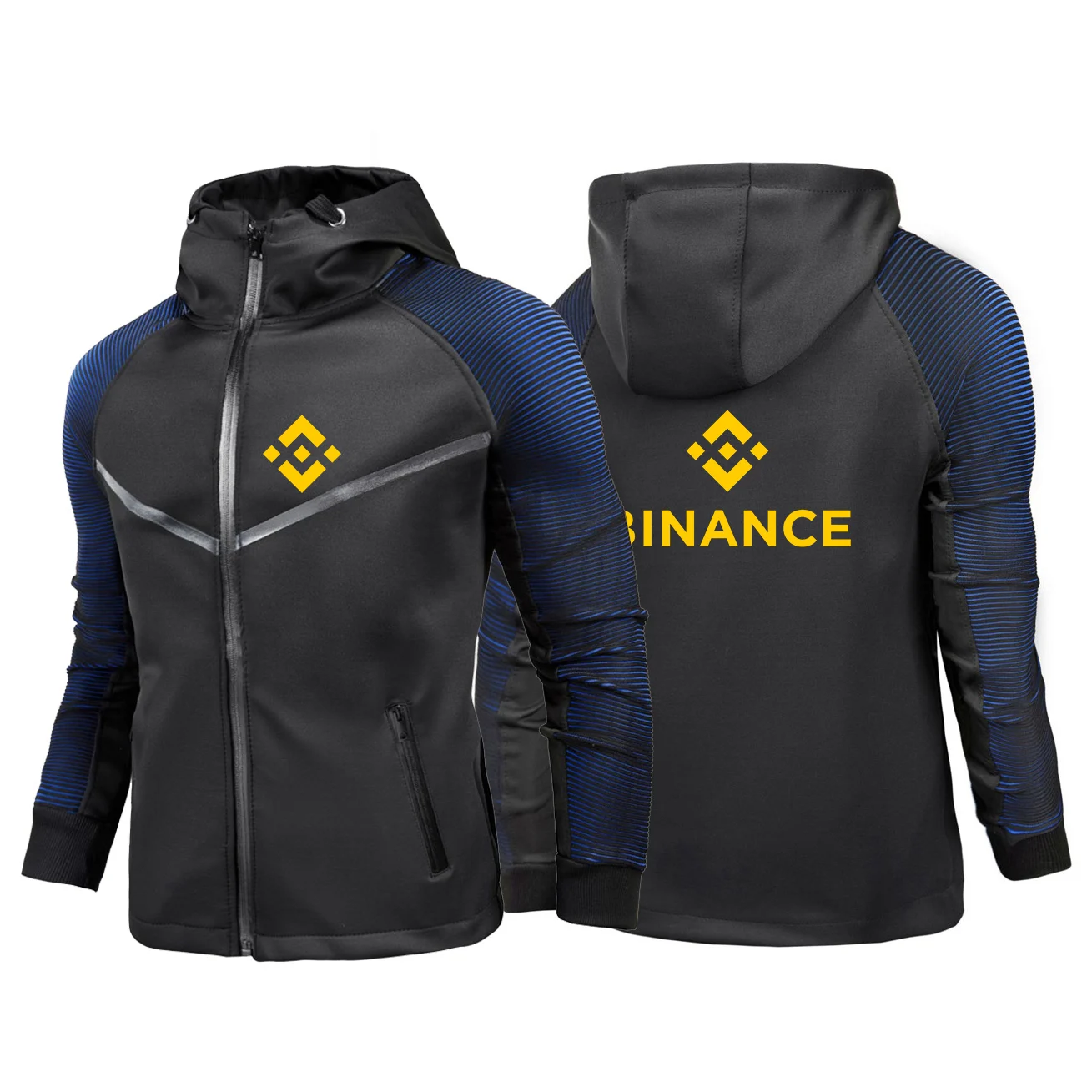 

Binance Crypto 2022 Men's New Racing Coat Long Sleeves Zipper Hoodies Casual Jackets Fashion Print Sports Pullover Coats Clothes