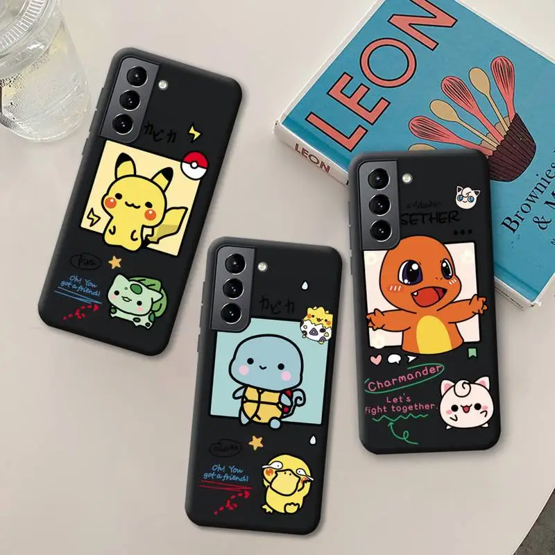 

Cartoon Pokemons Pikachus Phone Case Silicone Soft for Samsung Galaxy S21 Ultra S20 FE M11 S8 S9 Plus S10 5G lite 2020