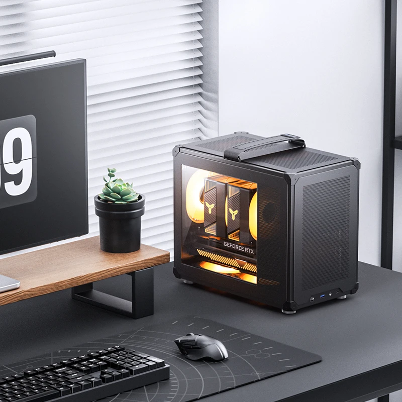 JONSBO C6 MAX мини-настольный сетчатый чехол с ручкой поддержка ATX PSU≤ 140-220 мм кулер для