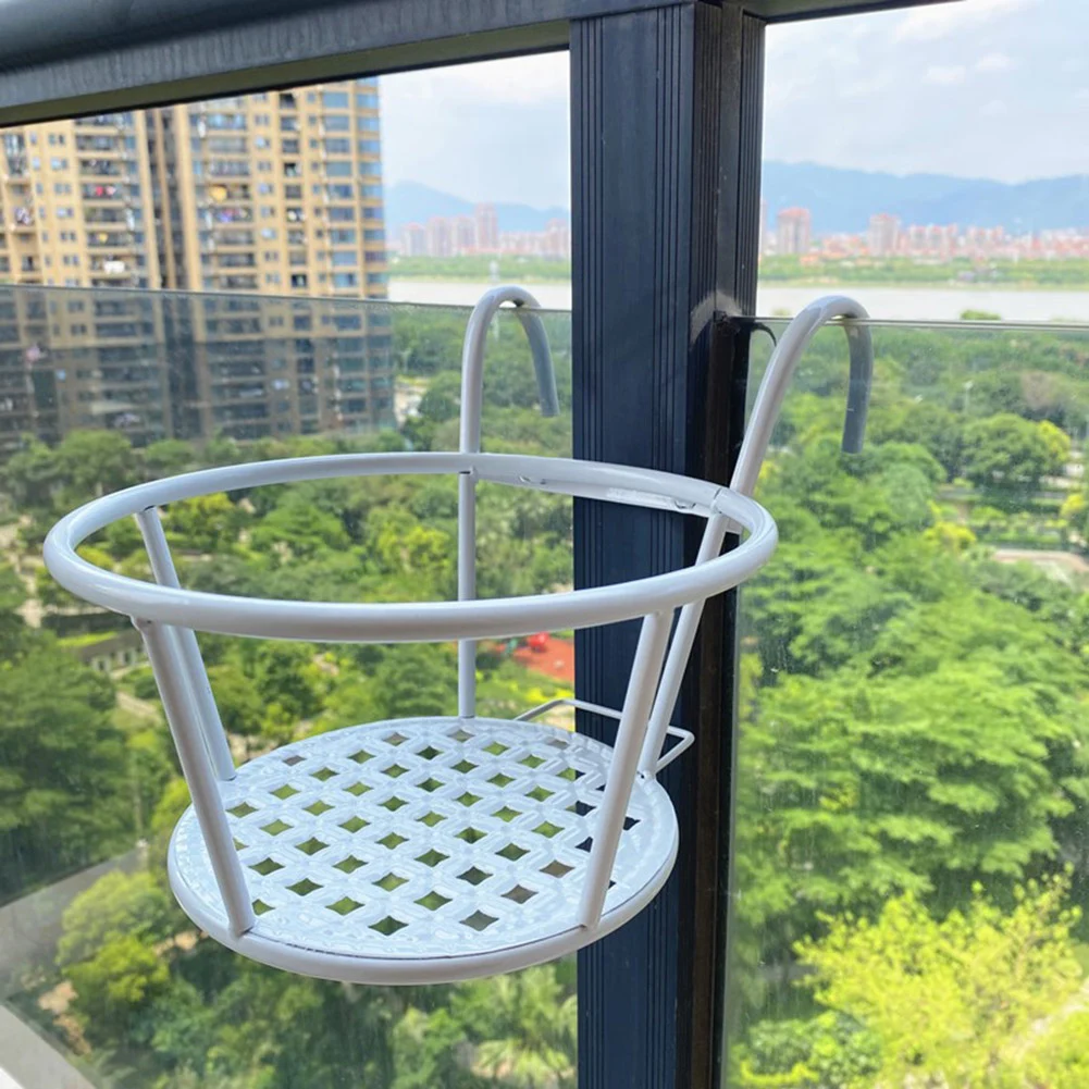 

Removable Balcony Flower Pot Holder Railing Potted Plant Rack Planter Balcony Potted Plant Flower Plant Rail Hanging Shelf