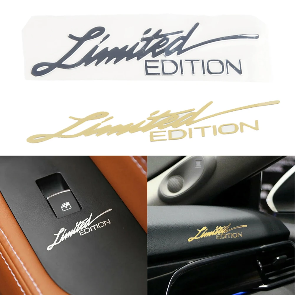 

2pcs Limited Edition Car Sticker 3D Gold Body Emblem Badge Metal Sticker Decal Car Accessories Motorcycle Decals Accessories